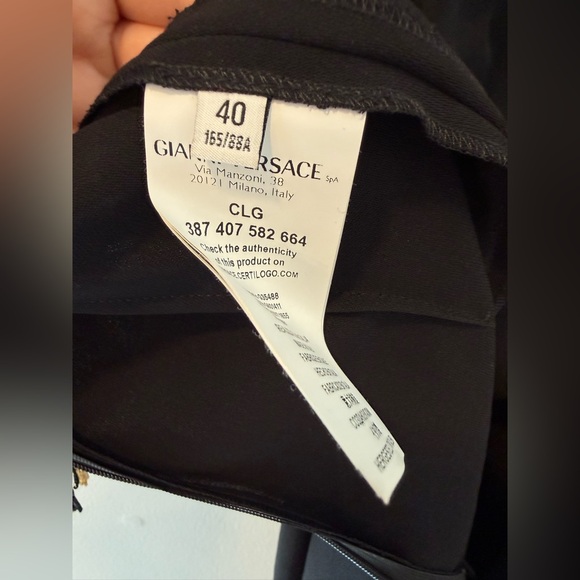 Versace Collection Greca Border Black Fringe Dress NWT Size 40 #Lux-F - Picture 7 of 9